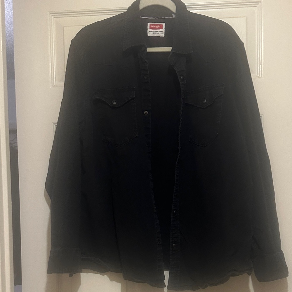 Wrangler Men's Dark Denim Shirt Jacket